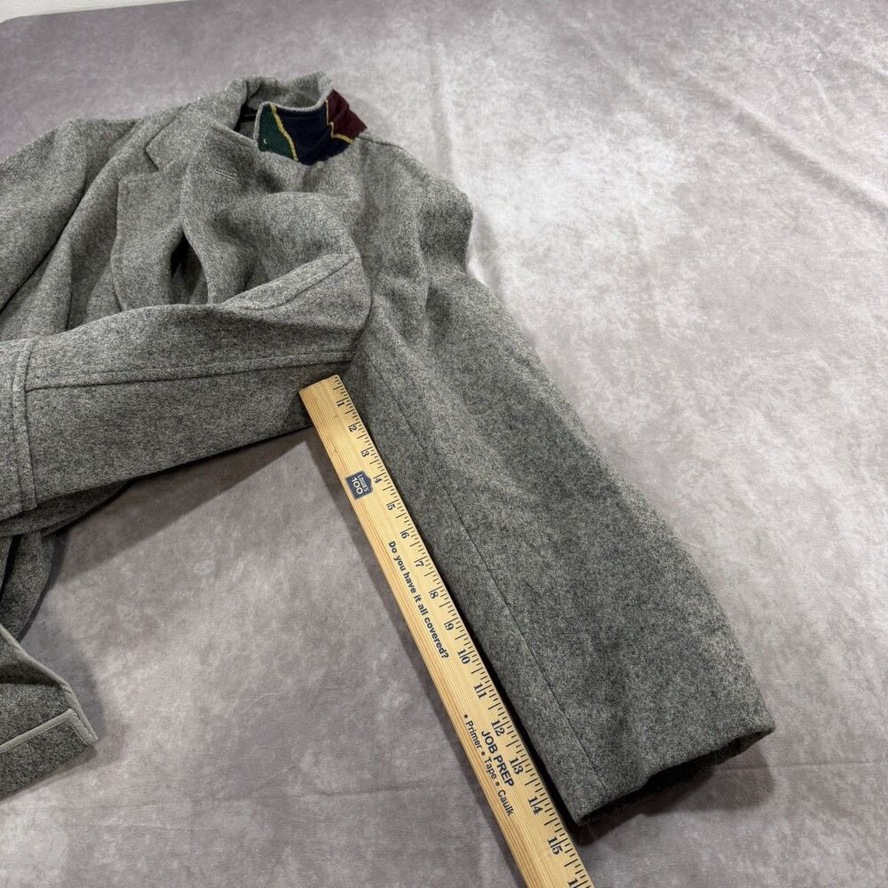 VTG 80s Polo Ralph Lauren Gray Wool Prep Crest Sportcoat Blazer Jacket L USA - Picture 13 of 16